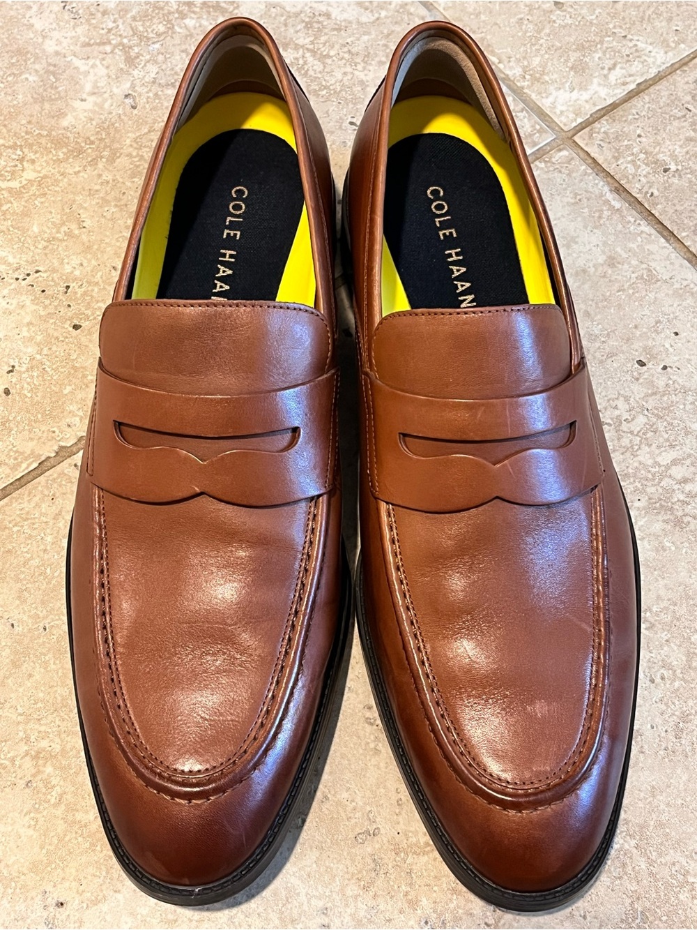 Cole Haan Grand Classic Dress Loafers Shoes Sz 13 Brown Tan Leather $325 NWOB